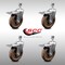Service Caster 5 Inch SS High Temp Glass Filled Nylon 10mm Stem Caster Set Total Lock Brake SCC-SSTSTTL20S514-GFNSHT-M1015-4 - alternate 4